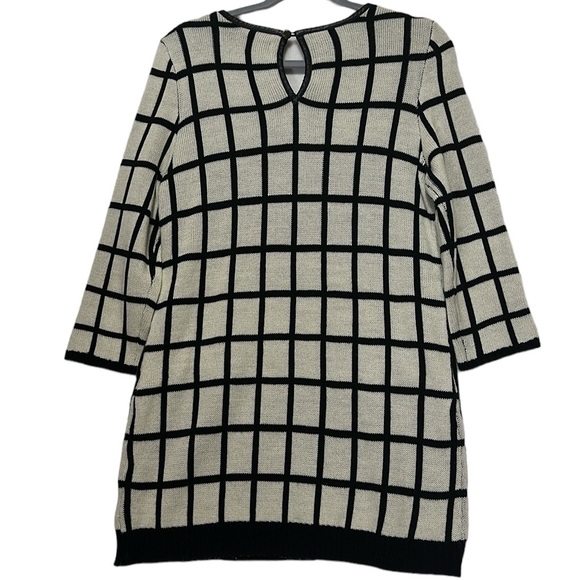 Mudpie Windowpane Tunic Sweater Dress Size Medium - Picture 4 of 7